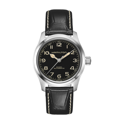 Khaki Field Murph 38 - Black Dial / Black Leather