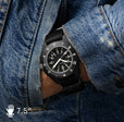 MaraGlo Pilot's Navigator with Date Black NGM/Nylon | Matte Black Dial