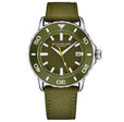 Explorer 4041 Quartz 40mm Diver Green Leather