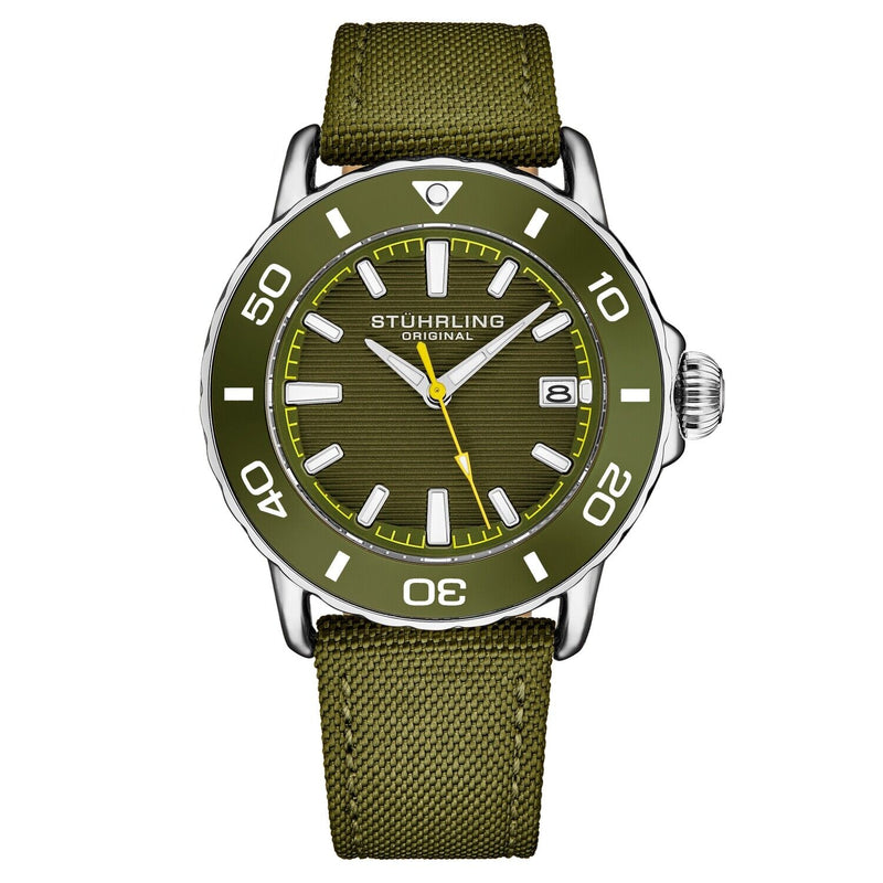 Explorer 4041 Quartz 40mm Diver Green Leather
