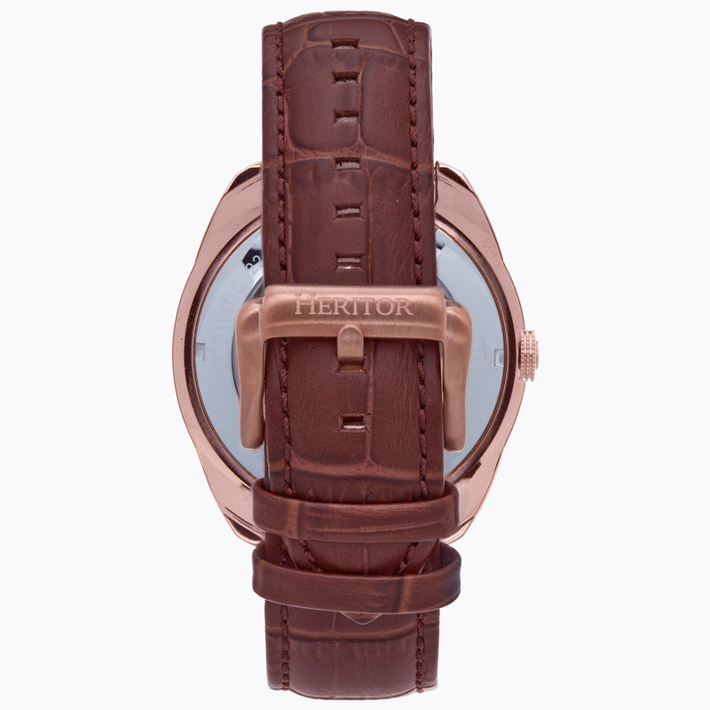 Roman Rose Gold/Light Brown | Brown Dial