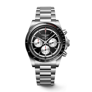 Conquest Chronograph Black / Stainless Steel | Black Dial