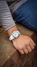 Oceaneva Damascus Swiss Automatic SW200 Deep Marine Explorer II (Damascus/White Dial)