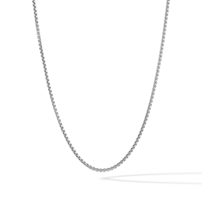 Box Chain Necklace, 2MM Sterling Silver