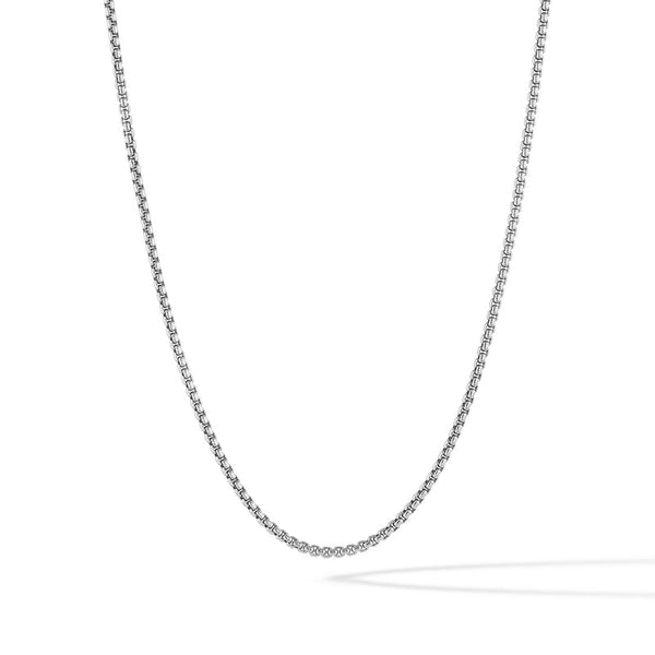 Box Chain Necklace, 2MM Sterling Silver