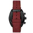 Monaco Red/Leather/Black Dial/Black Case | Black Dial