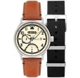 Mckellar Dual Time Cream / Leather | Cream Dial