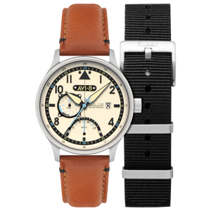 Mckellar Dual Time Cream / Leather | Cream Dial