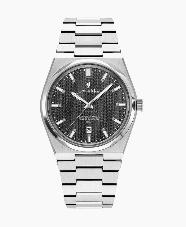Horizon Gents Silver-tone Black dia | Black Dial