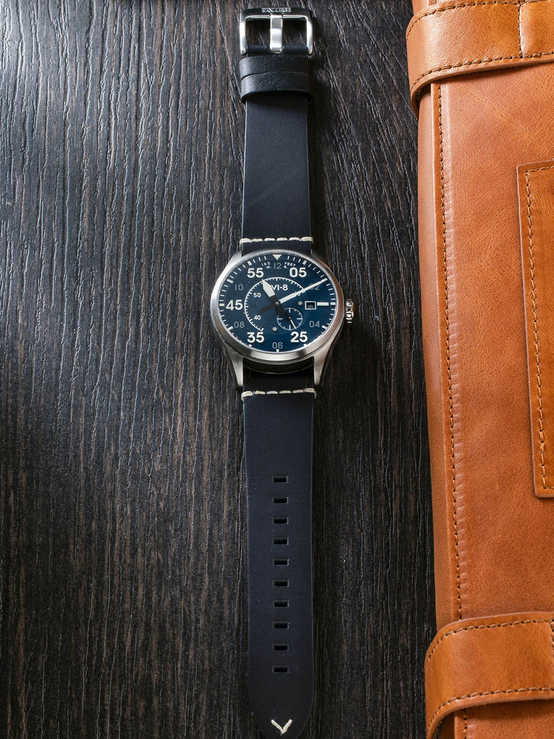 Vintage Straps Blue / Leather