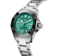 TAG HEUER AQUARACERPROFESSIONAL 300 36MM, W/R 300M, STEEL CASE & BRACELET, GREEN DIAL WITH DIAMONDS Green Dial | Green Dial