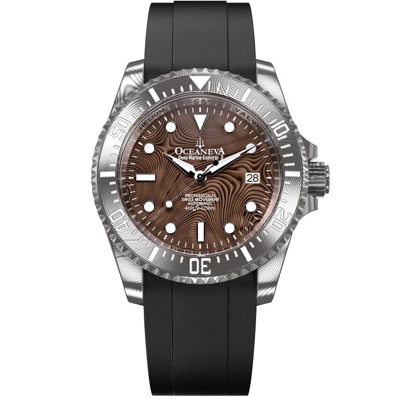 Damascus Swiss Automatic SW200 Deep Marine Explorer II Damascus/Coffee BrownDamascus Dial | Brown Dial