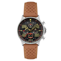 Coningham Chronograph Black / Leather Black Dial