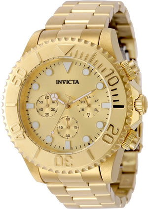 Pro Diver Chronograph Gold Dial / Gold-Tone Stainless Steel Bracelet Gold Dial