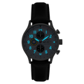 Classic Chronograph Gray / Black Leather | Gray Dial