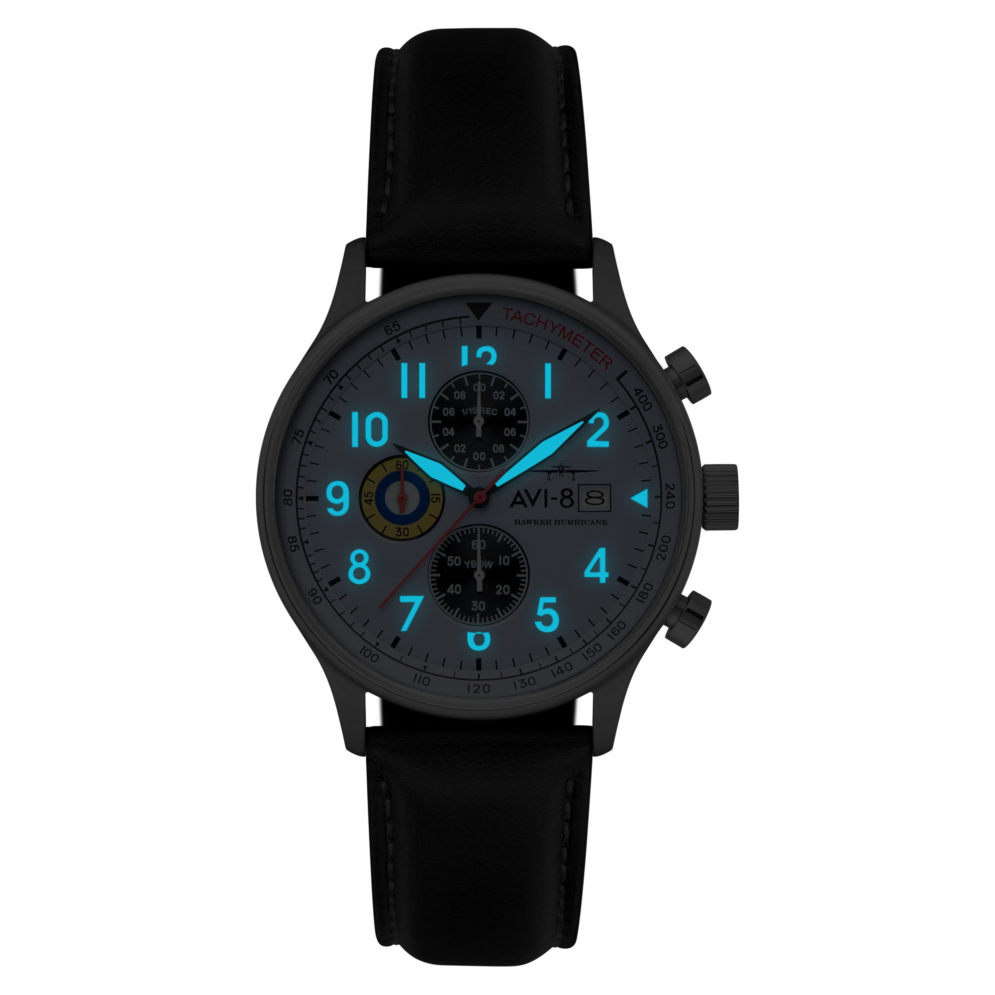 Classic Chronograph Gray / Black Leather | Gray Dial