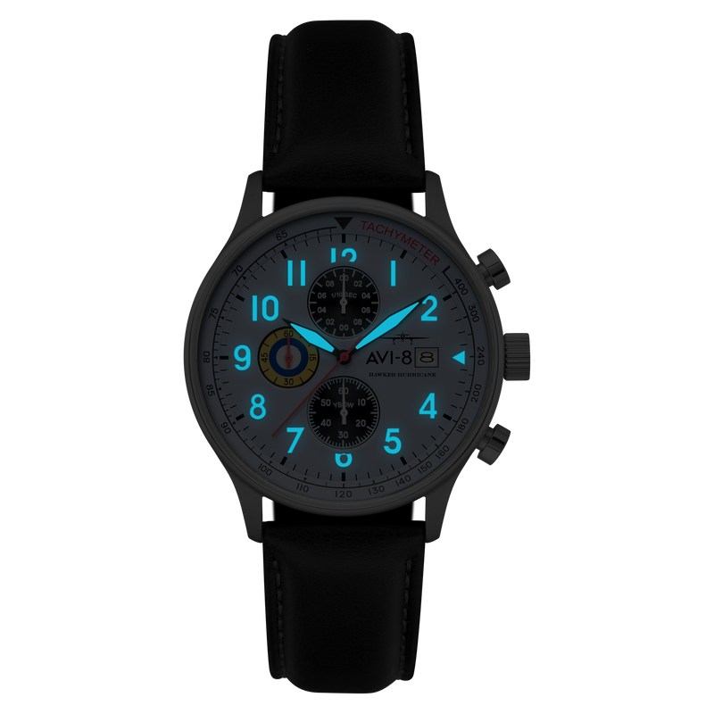 Classic Chronograph Gray / Black Leather | Gray Dial