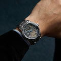 Longitude Automatic Skeleton Watch Grey & Stainless Steel / Solid bracelet Gray Dial