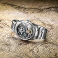 Longitude Automatic Skeleton Watch Grey & Stainless Steel / Solid bracelet Gray Dial