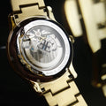 Longitude Automatic Skeleton Watch White & Ionic Plating Gold / Solid bracelet | White Dial
