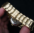 Longitude Automatic Skeleton Watch White & Ionic Plating Gold / Solid bracelet | White Dial