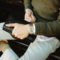 Longitude Automatic Skeleton Watch White & Two Tones Ionic Plating / Solid bracelet | White Dial