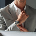 Longitude Automatic Skeleton Watch Black & Ionic Plating Rose Gold / Solid bracelet | Black Dial