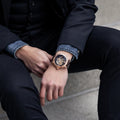 Longcase Automatic Skeleton Watch Brown / Genuine leather strap | Brown Dial