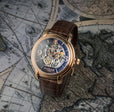 Longcase Automatic Skeleton Watch Brown / Genuine leather strap | Brown Dial