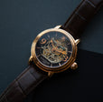 Longcase Automatic Skeleton Watch Brown / Genuine leather strap | Brown Dial
