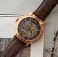 Longcase Automatic Skeleton Watch Brown / Genuine leather strap | Brown Dial