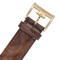 Bauer  Mechanical Skeleton Watch Gold & Brown / Genuine leather strap | Semi-transparent Dial