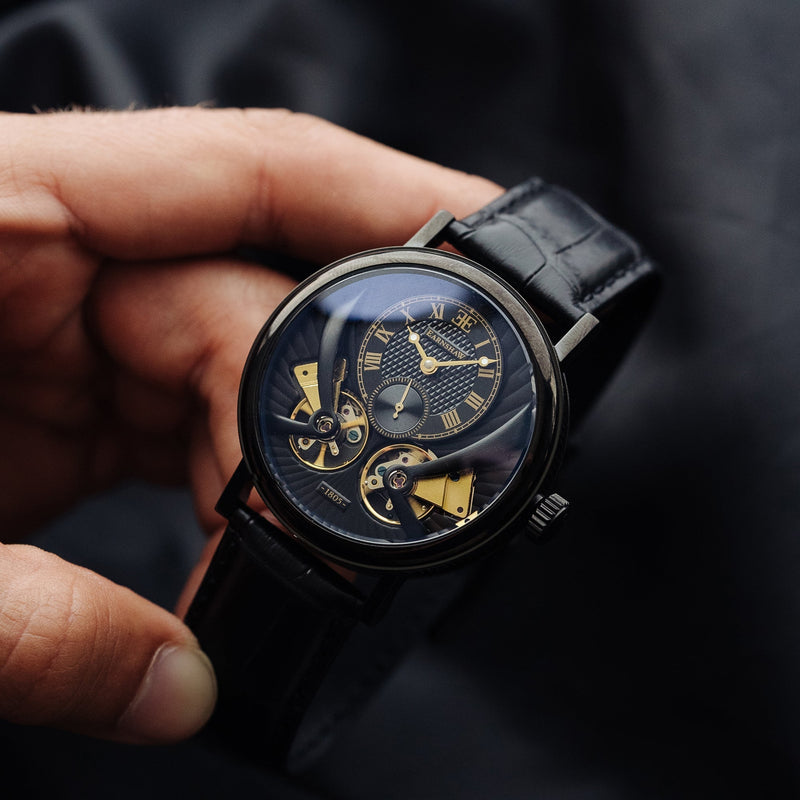 Thomas Earnshaw Beaufort Anatolia Automatic Black / Leather | Black Dial