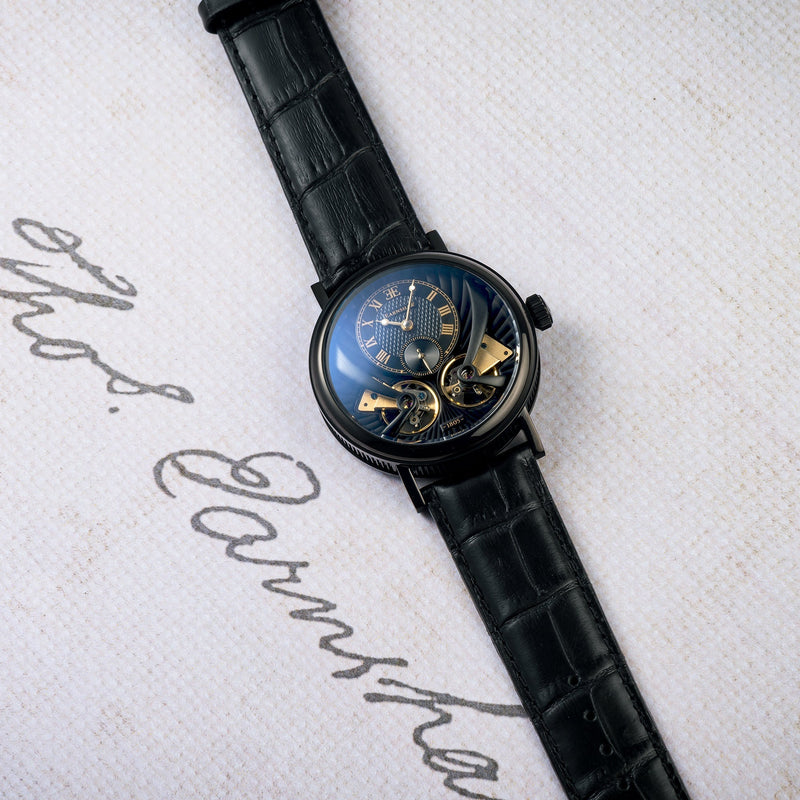 Thomas Earnshaw Beaufort Anatolia Automatic Black / Leather | Black Dial