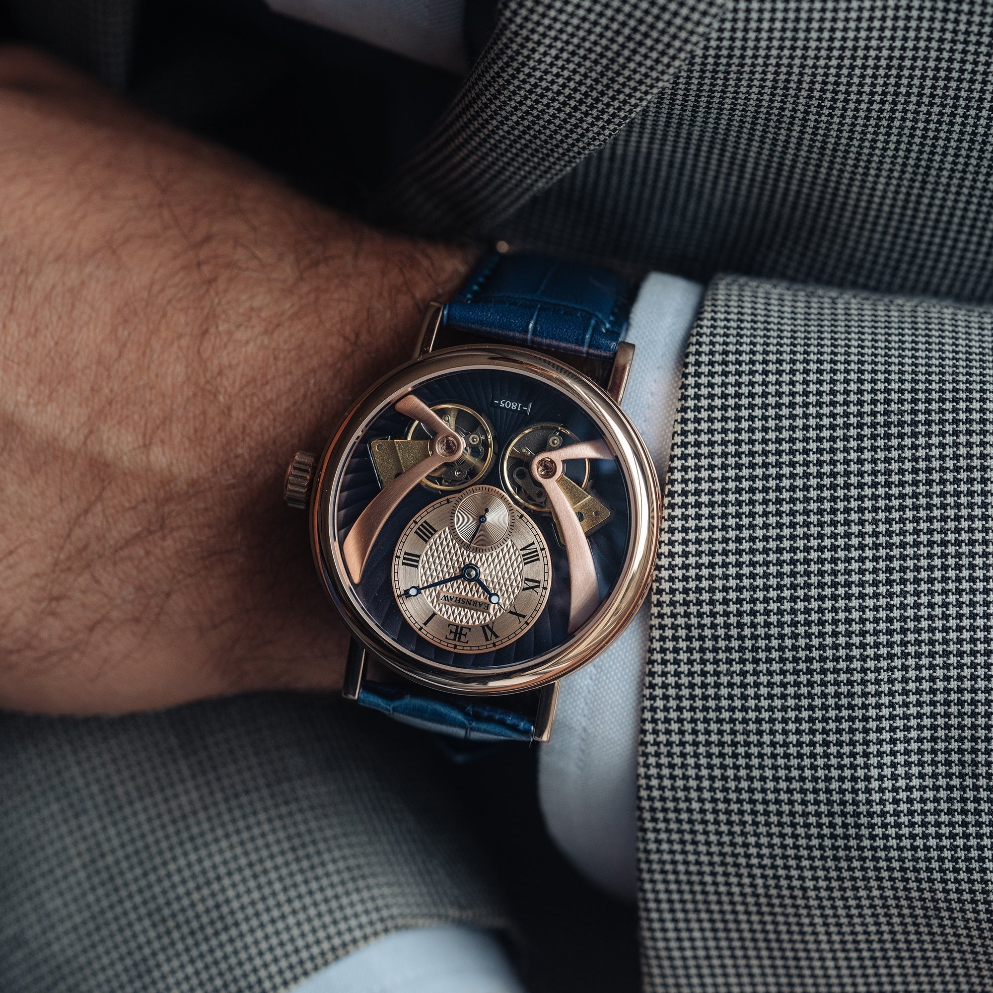 Thomas Earnshaw Beaufort Anatolia Automatic Blue / Leather Blue Dial