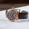 Longitude (Shadow Automatic) Automatic Skeleton Watch Brown / Genuine leather strap | Semi-transparent Dial