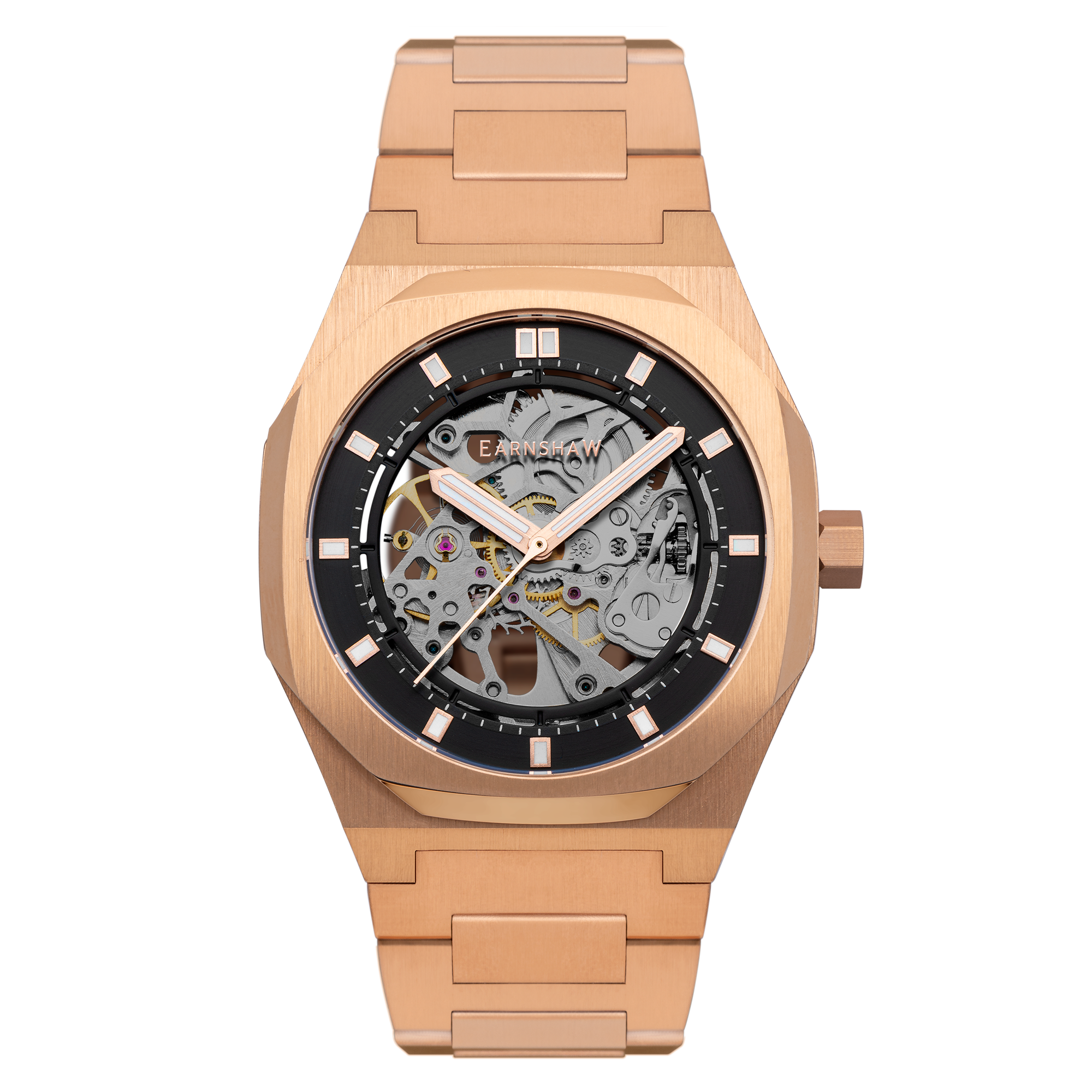 Drake Skeleton  Automatic Black / Rose / Stainless Steel | Black Dial
