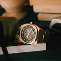 Drake Skeleton  Automatic Black / Rose / Stainless Steel | Black Dial