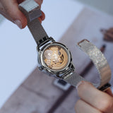 Ladies Anning Skeleton Automatic 3 Hands