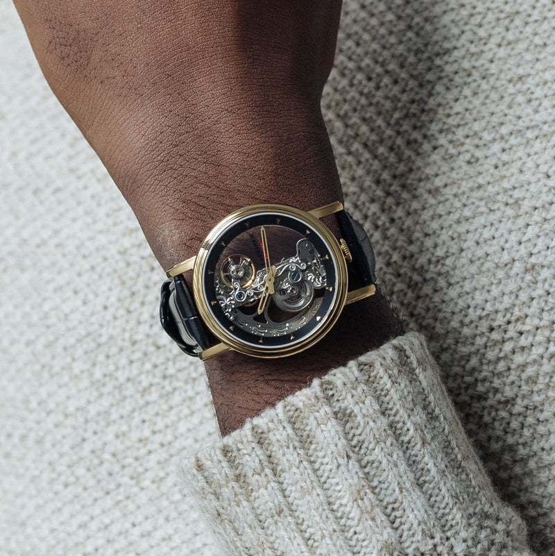 Fowler Bridge BLACK & GOLD Black Dial