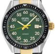 Ascari Swiss made Automatic Sellita SW200 forged carbon bezel  Black Two-tone | Green Dial