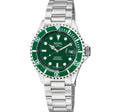 Wall Street Gevril Swiss Made SW200 Steel Rotating bezel Watch, 316L Case, Green DIal | Green Dial