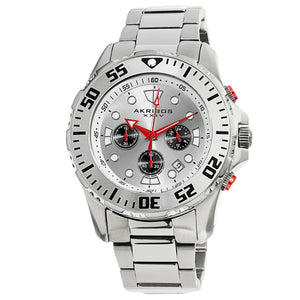 Chronograph Date GMT Red Black Accented Mens Watch Red