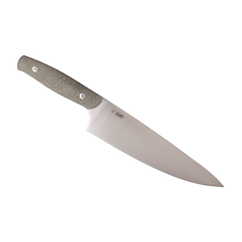 Chef Knife Green Canvas Micarta |  Dial