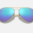 AVIATOR FLASH LENSES MENS / MATTE GOLD - BLUE MIRROR POLAR |  Dial