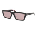 Fashion Black Frame, Light Violet Flash Silver Lens |  Dial