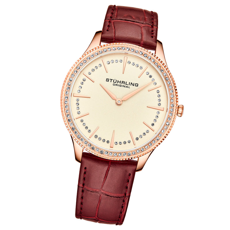 Symphony Red Leather | Ivory Dial