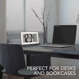 Self-Setting, Self-Adjusting, Wall Clock w/ Stand & 8 Time Zones