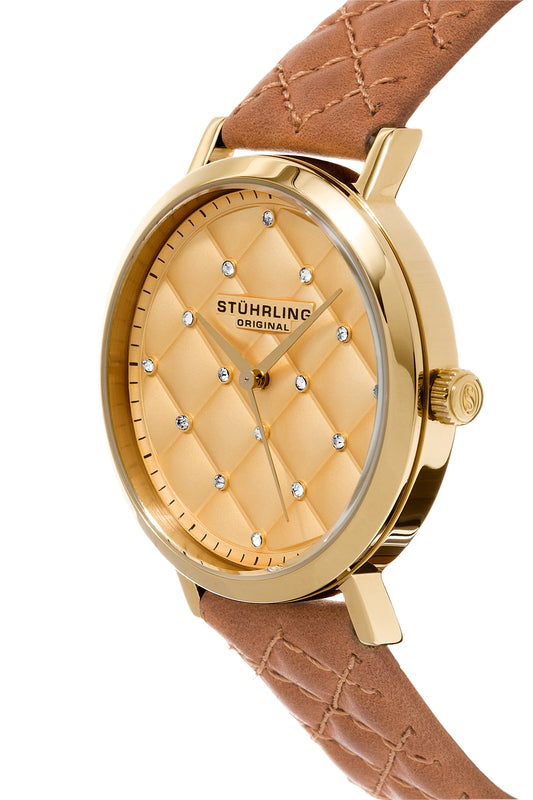 Vogue-462.02 Tan Leather | Gold Dial
