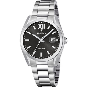 Acero clasico Black / Stainless Steel Black Dial